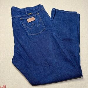 Wrangler 13MWZ Jeans Men 46x32 Blue Cowboy Cut Medium Wash Western Cowboy Denim